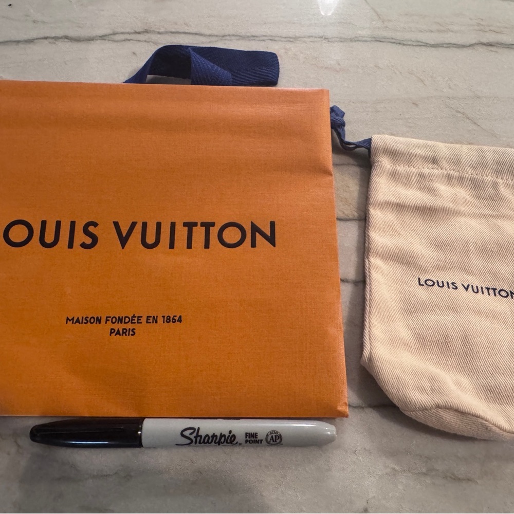 Louis Vuitton small shopping bag and Cream Perfume Pouch